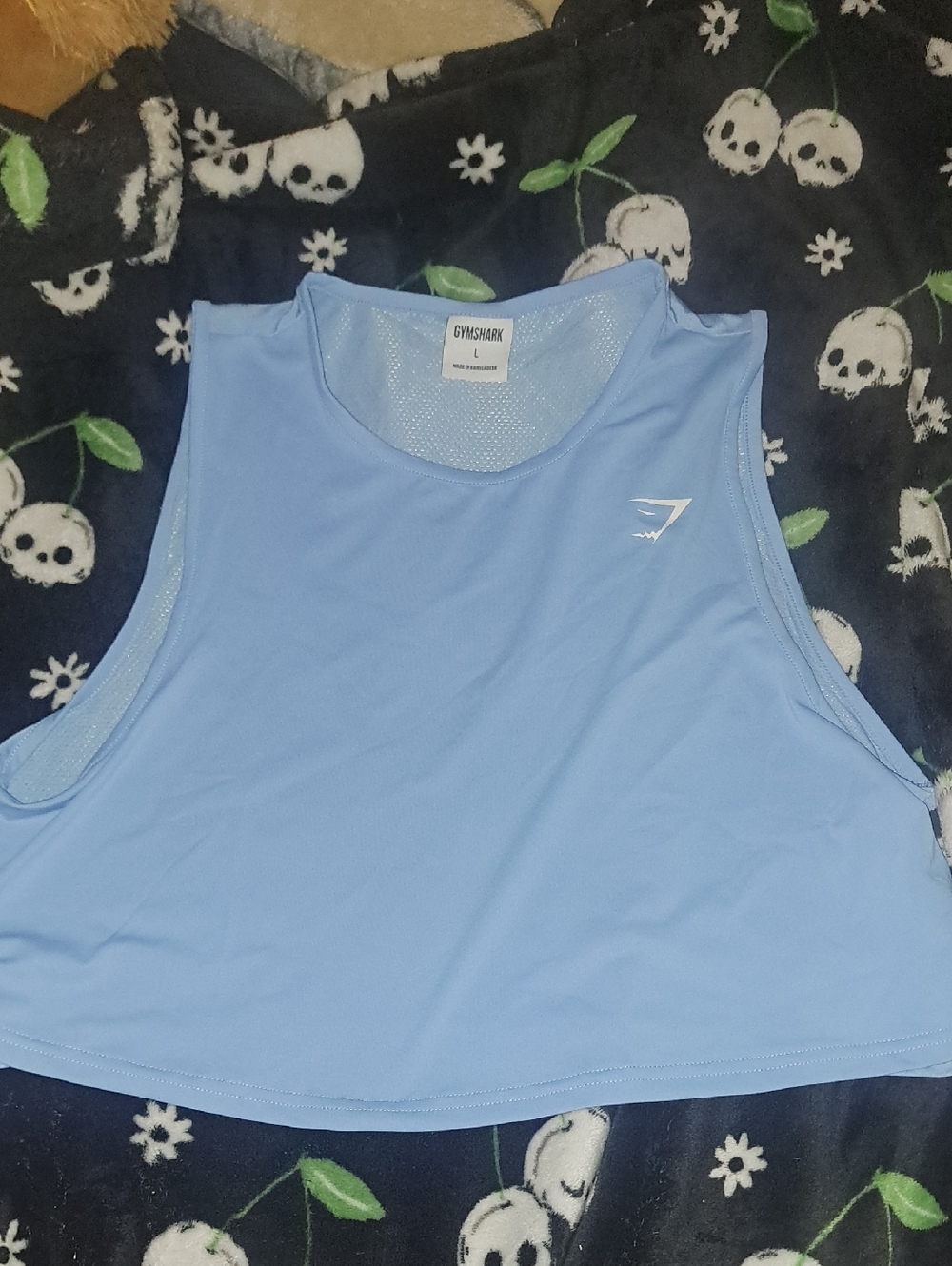 Gymshark Sky Blue Cropped training tank